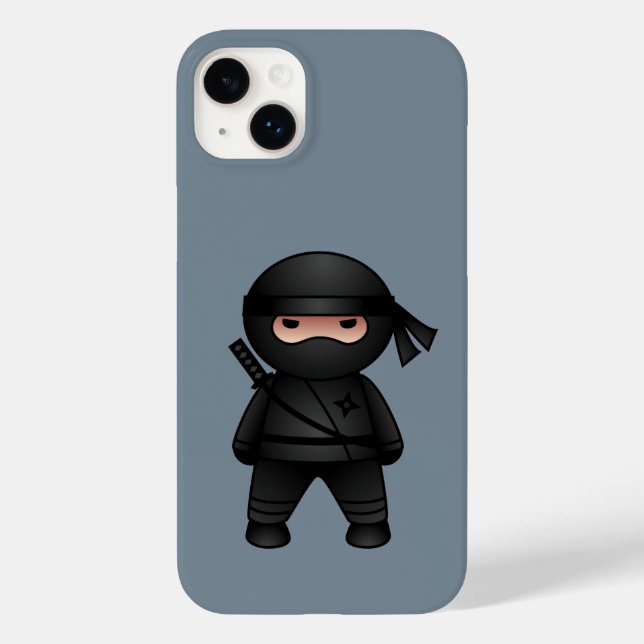 Little Ninja Warrior on Grey Case-Mate iPhone Case (Back)