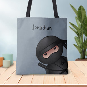 Little Ninja Warrior on Grey Tote Bag