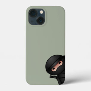 Little Ninja Warrior on Sage Green iPhone 13 Mini Case