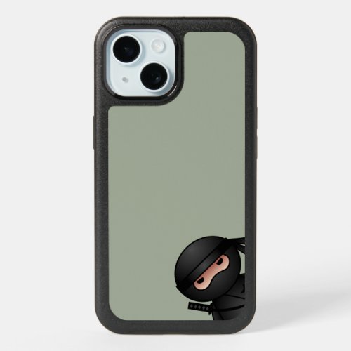 Little Ninja Warrior on Sage Green iPhone 15 Case