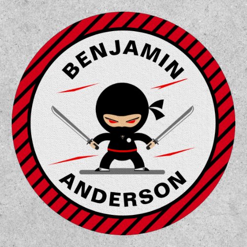 Little Ninja Warrior Personalized Name Kids Patch