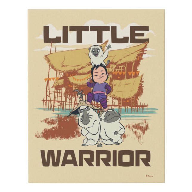 Little Noi & Ongi - Little Warrior Faux Canvas Print (Front)