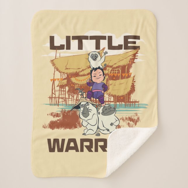 Little Noi & Ongi - Little Warrior Sherpa Blanket (Front)