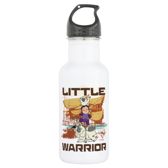 Little Noi & Ongi - Little Warrior Stainless Steel Water Bottle (Front)