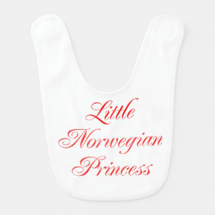 Little Norwegian Princess Baby Girl Bib