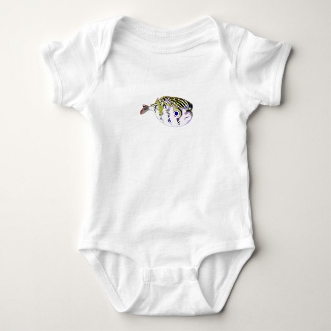 Little Ocean Critters Pufferfish Baby Bodysuit (Front)
