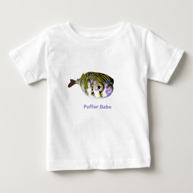Little Ocean Critters  Pufferfish Baby T-Shirt (Front)