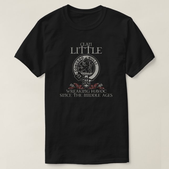 Little of Morton Rigg Clan crest Scottish surname  T-Shirt (Design Front)