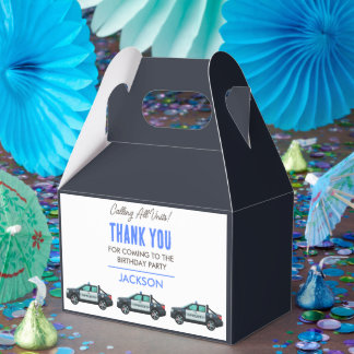 Little Officer Police Birthday | Personalized  Favor Boxes