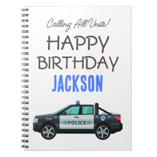 Little Officer Police Birthday | Personalized  Notebook