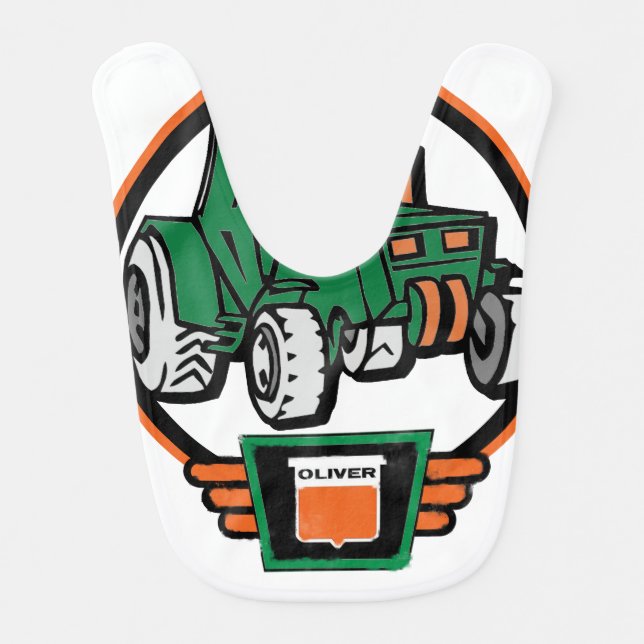 Little Oliver Tractor Driver Bib (Front)