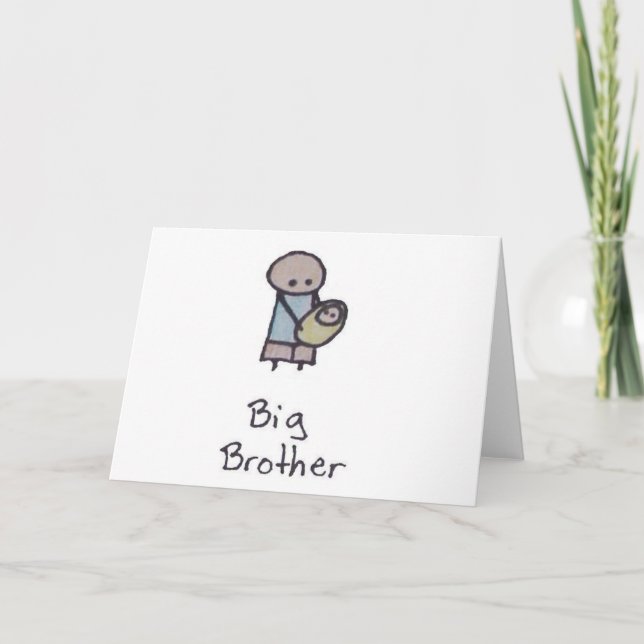 Little One big brother greeting card (Front)