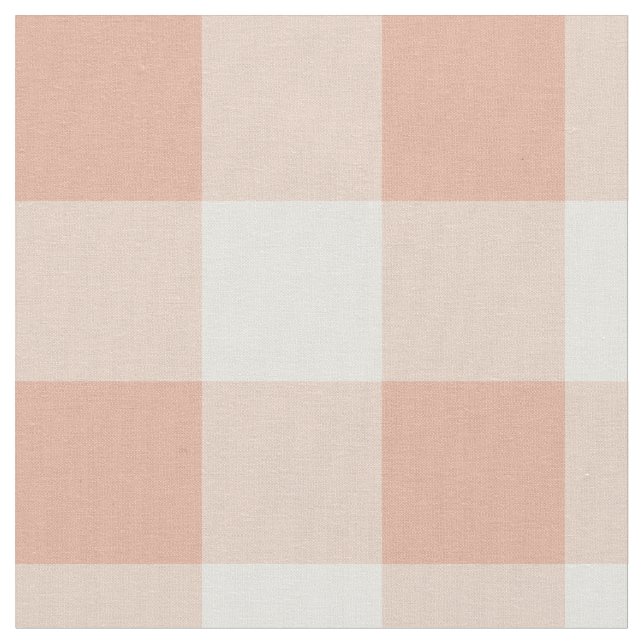 Little One Buffalo Check - dusty apricot Fabric (Close Up)