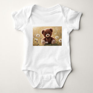  Little One – Cute Teddy Bear Design for Babies Baby Bodysuit