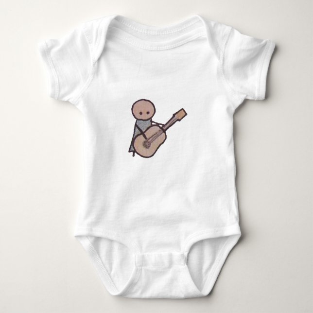 Little One guitar baby bodysuit (Front)