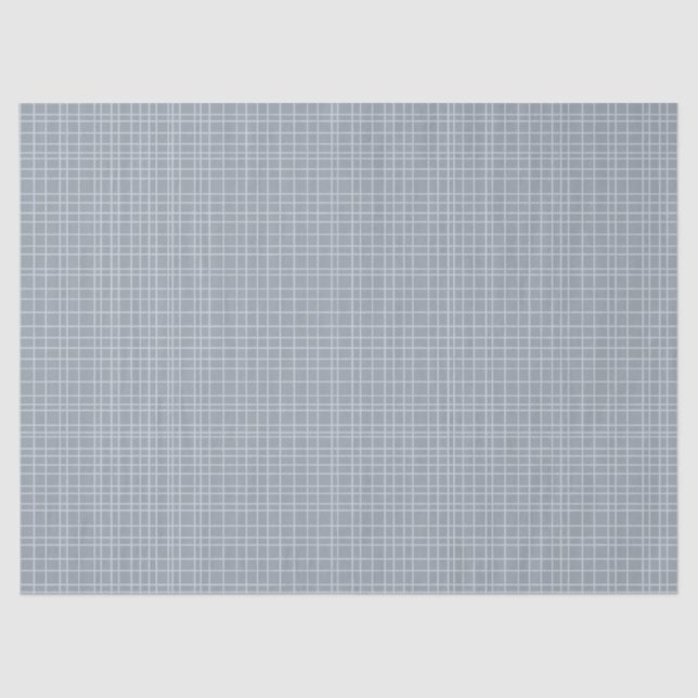 Little One Hand Drawn Grid - dusty steel gray Tissue Paper (Front)
