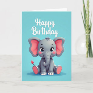 Little Ones Birthday Elephant Card