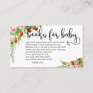 Little orange cutie baby shower books for baby en enclosure card