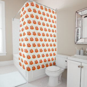 Little Orange Fish Shower Curtain