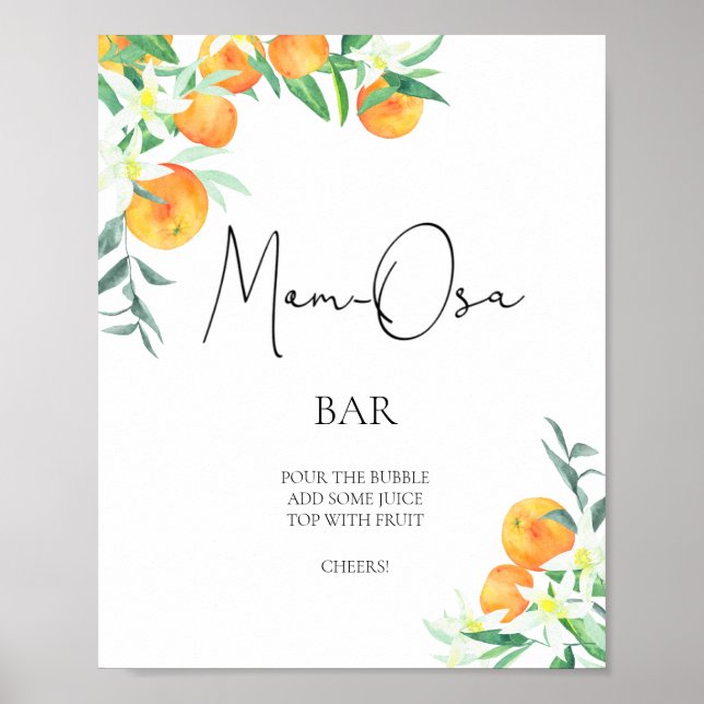 Little oranges \ Mom-osa bar Poster (Front)