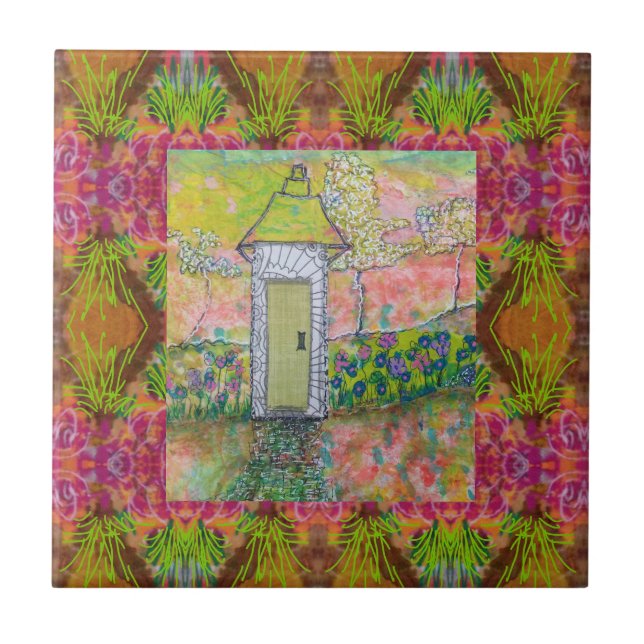 Little Oriental House Ceramic Tile (Front)