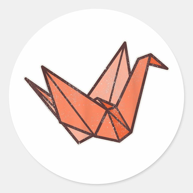 Little Origami Cranes Classic Round Sticker (Front)