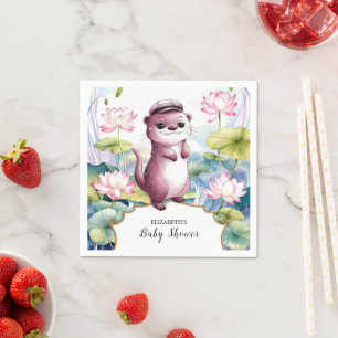 Little Otter Baby Shower Napkins