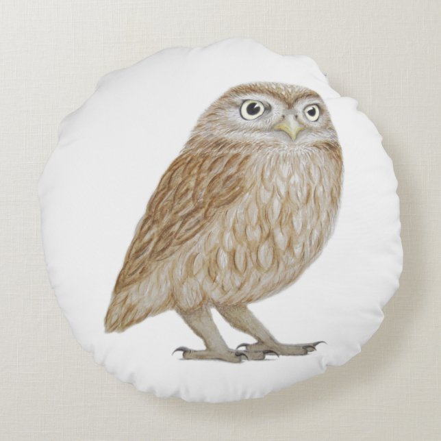 Little Owl 2011 Round Pillow (Back)