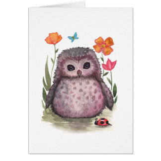 Little Owl and Ladybug Card