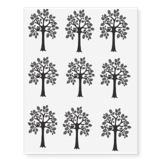Little Owl Big Tree Temporary Tattoos
