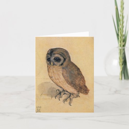 Little Owl by Albrecht Durer Thank You Card