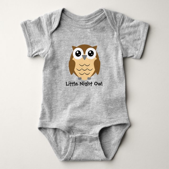 Little Owl Design Baby Bodysuit (Front)