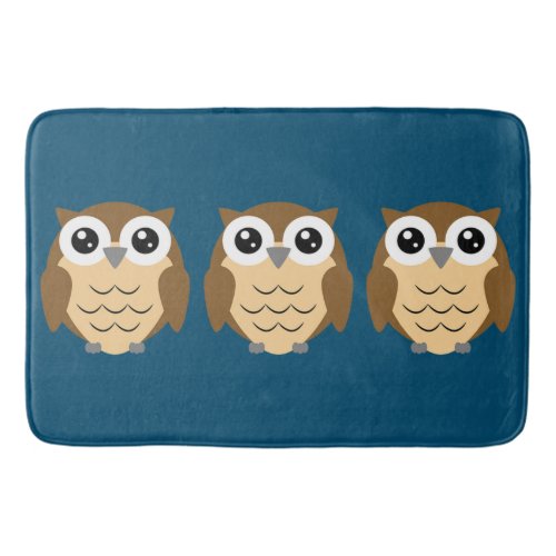 Little Owl Design Bath Mat