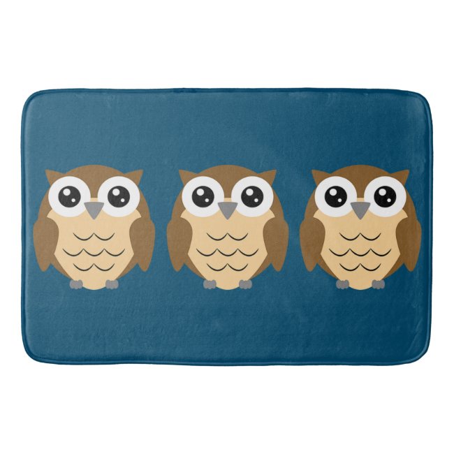 Little Owl Design Bath Mat