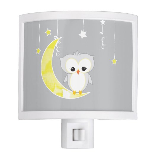 Little Owl | Gray Night Light (Front)