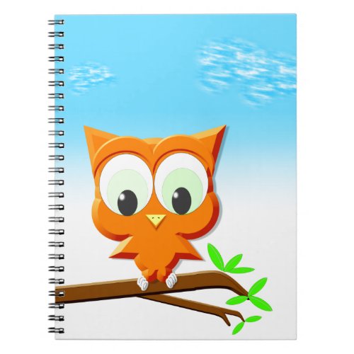 Little Owl on a Branch Notebook