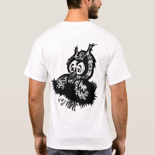 Little Owl on the back  SH Logo on front T_Shirt