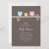 Little Owls Baby Shower Invite (Front)