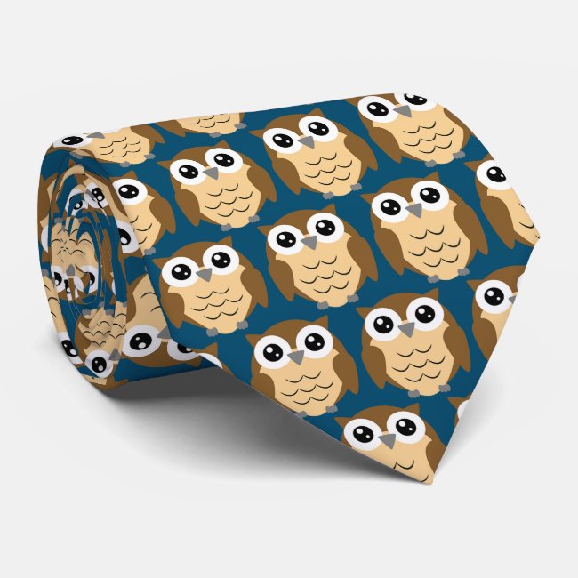 Little Owls Design Necktie