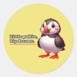Little P smiling parrot divers Classic Round Sticker