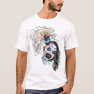 Little Pale Girl Spooky Clown Horror Movie Art Ter T-Shirt
