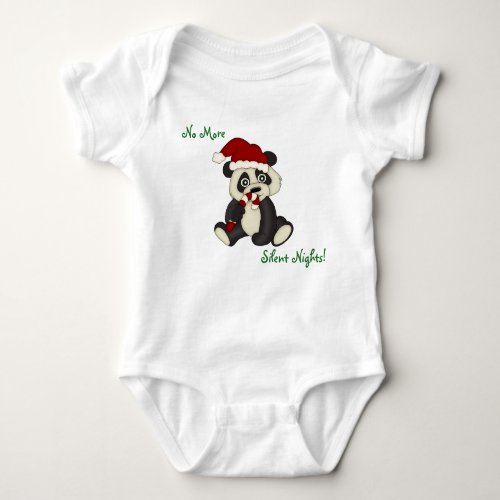 Little Panda Bear Christmas Baby Bodysuit