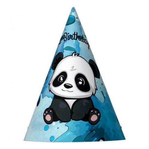 Little Panda Cute Colorful 1st Birthday Party Kids Party Hat
