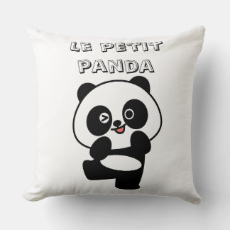 Little Panda Mug Throw Pillow
