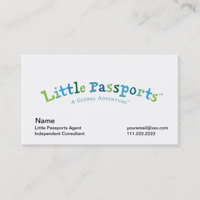 Little Passports Agent's Business Card (Front)