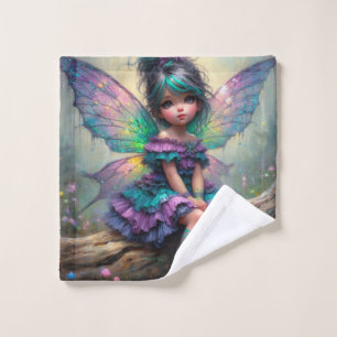 Little pastel themed fairy wash cloth