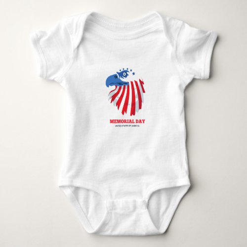 Little Patriot Memorial Day Baby Bodysuit