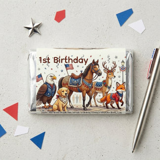 Little Patriots Brigade Baby Animals 1st Birthday Hershey's Miniatures
