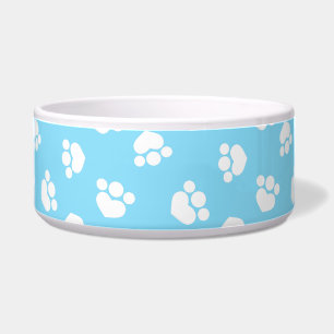 Little Paw Print Hearts Carribean Pooch Bowl