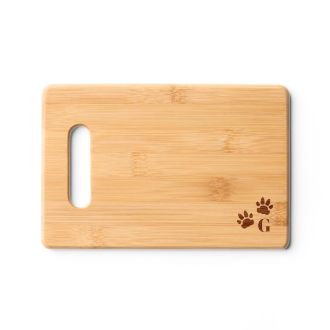 Discover Little Paw Prints & Initial Cutting Board